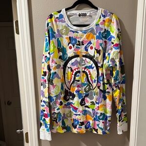 BAPE Multi Camo Shark
Long Sleeve Tee size XL